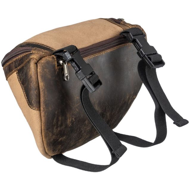 Canvas Pommel Bag With Leather Accent Back - Image 3