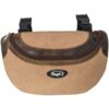 Canvas Pommel Bag With Leather Accent Back
