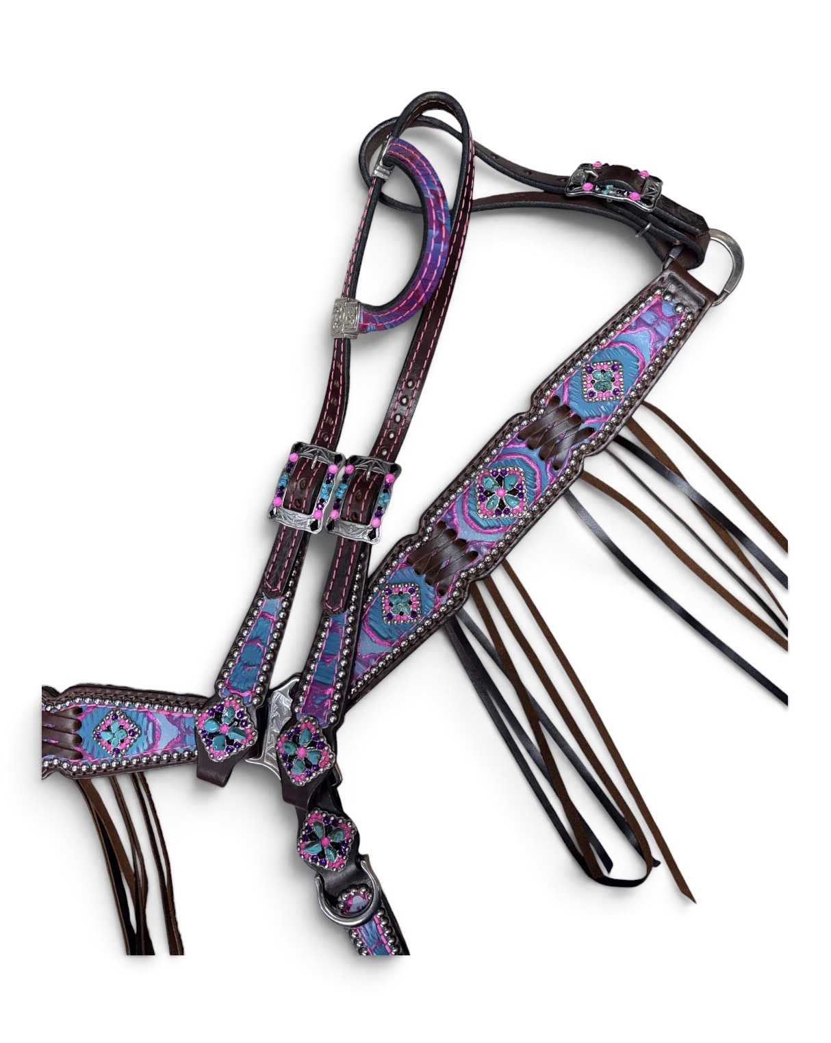 Rockn’ Wilsons Pink and Purple Aztec w/ Cross Stitch