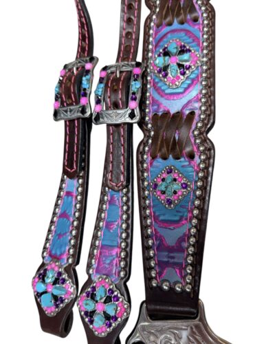 Rockn’ Wilsons Pink and Purple Aztec w/ Cross Stitch - Image 2