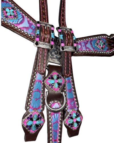 Rockn’ Wilsons Pink and Purple Aztec w/ Cross Stitch - Image 3