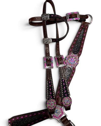 Rockn’ Wilsons Black Cheetah w/ Pink Buckstitch