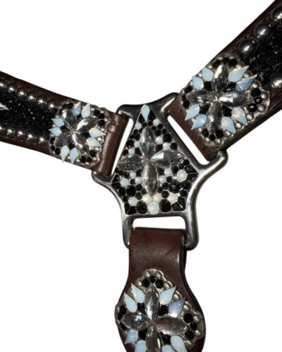 Rockn’ Wilsons Black Checker Print Breastcollar w/ XL Conchos - Image 3