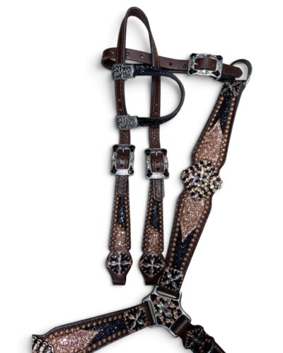 Rockn’ Wilsons Copper & Black Chunky Glitter w/ XL Conchos