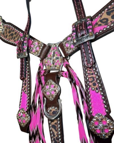 Rockn’ Wilsons Hot Pink & Leopard w/ XL Conchos - Image 3