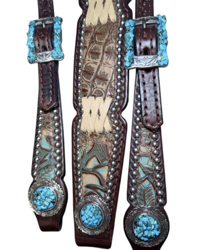 Rockn’ Wilsons Gator w/ Turquoise Accents and Cross Stitch - Image 2