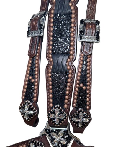 Alternative view of Rockn’ Wilsons Black Chunky Glitter w/ Cross Stitch