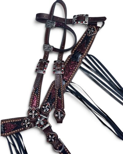 Rockn’ Wilsons Burgundy Chunky Glitter & Metallic Black Cheetah