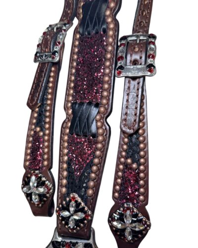 Rockn’ Wilsons Burgundy Chunky Glitter & Metallic Black Cheetah - Image 2