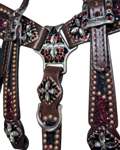 Rockn’ Wilsons Burgundy Chunky Glitter & Metallic Black Cheetah - Image 3