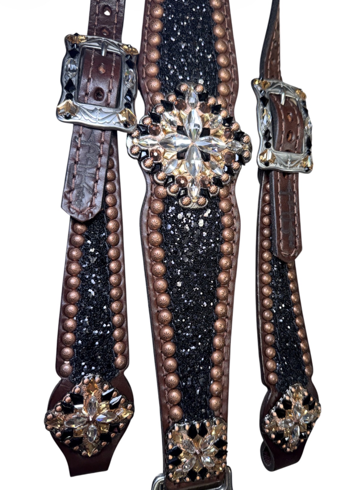 Rockn’ Wilsons Black Chunky Glitter w/ XL Conchos - Image 2