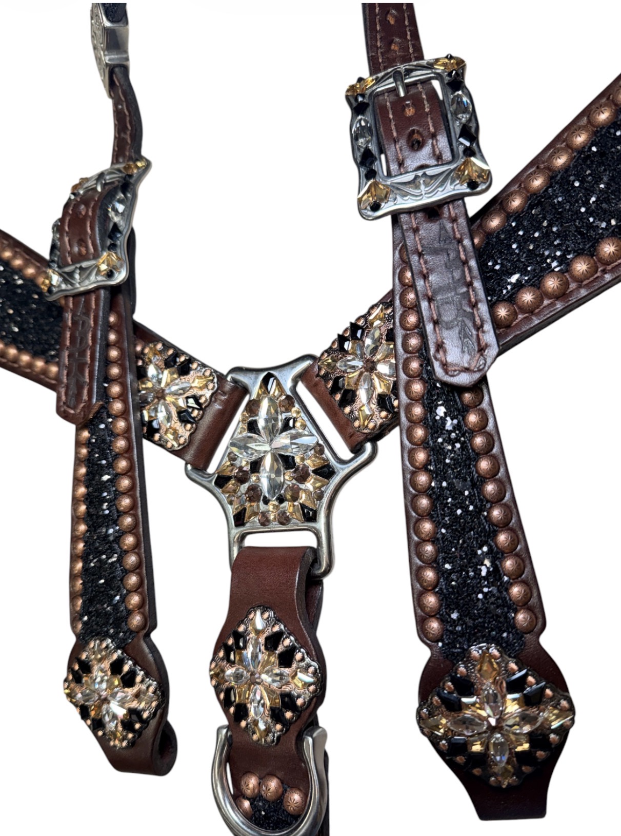 Rockn’ Wilsons Black Chunky Glitter w/ XL Conchos - Image 3