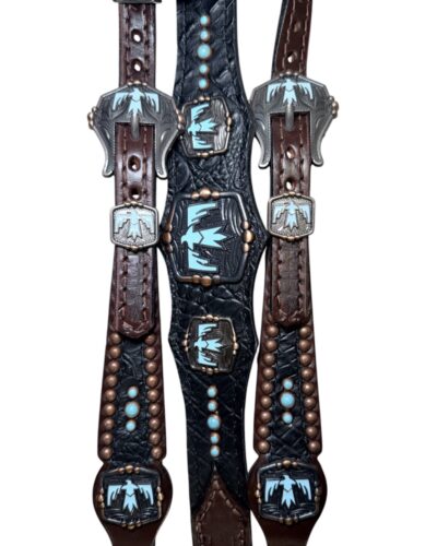 Alternative view of Rockn’ Wilsons Black Elephant with Turquoise Thunderbirds