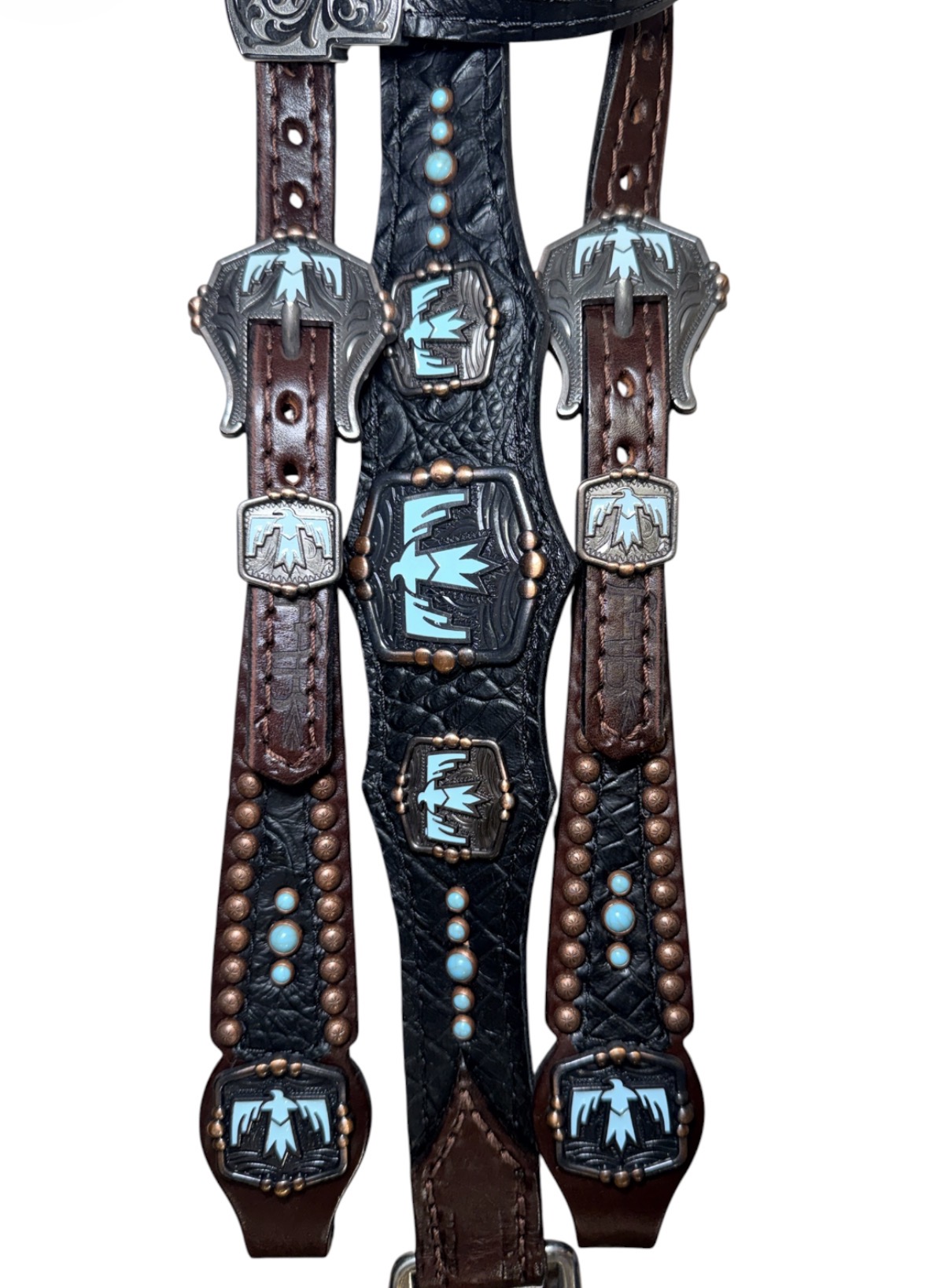 Rockn’ Wilsons Black Elephant with Turquoise Thunderbirds - Image 2