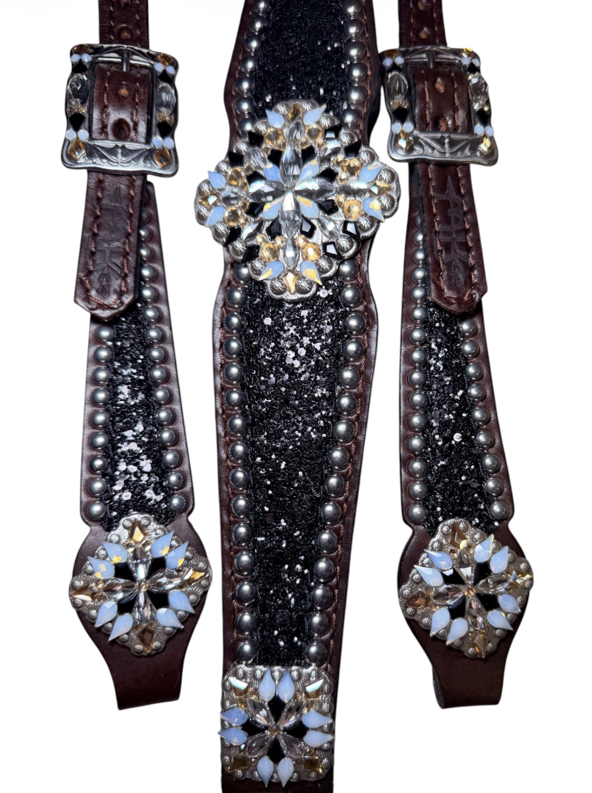 Rockn’ Wilsons Black Chunky Glitter w/ XL Conchos - Image 2