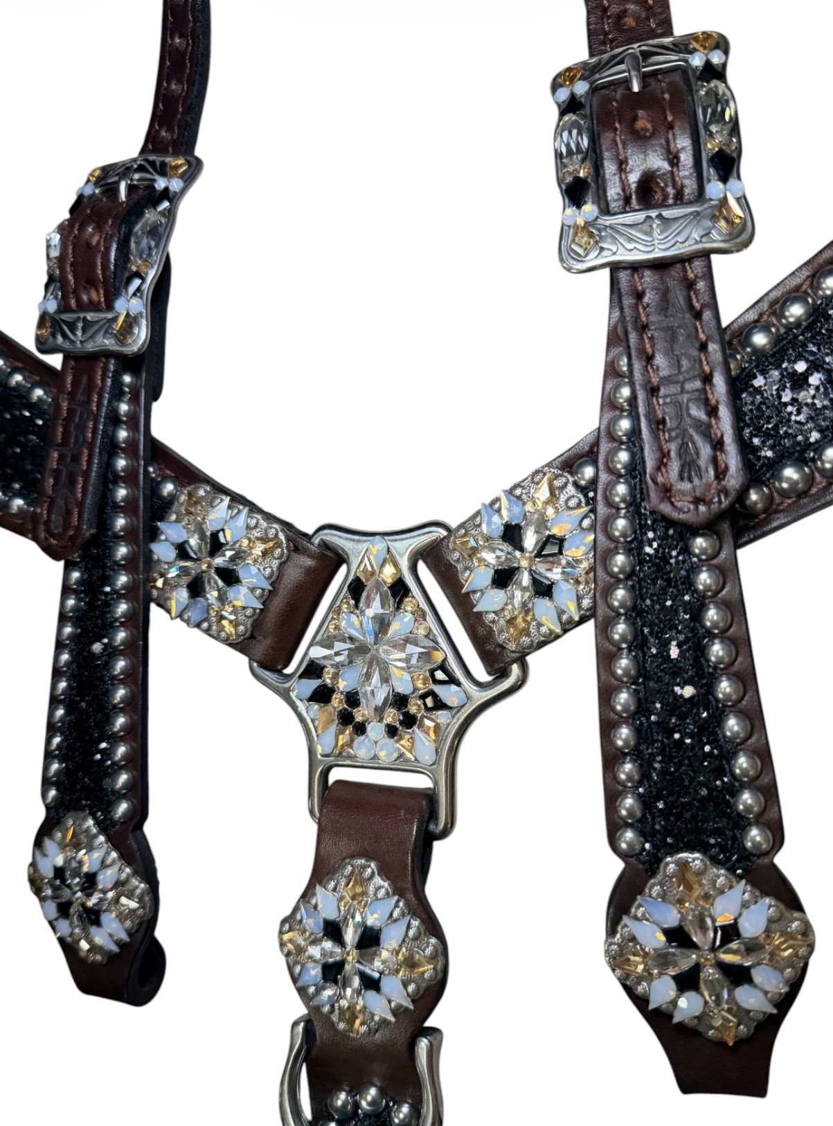 Rockn’ Wilsons Black Chunky Glitter w/ XL Conchos - Image 3