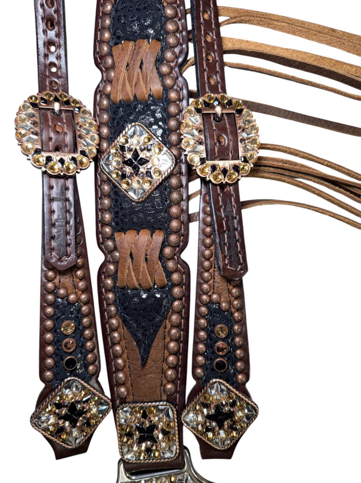 Rockn’ Wilsons Black Cheetah Over Brown w/ Cross Stitch - Image 2