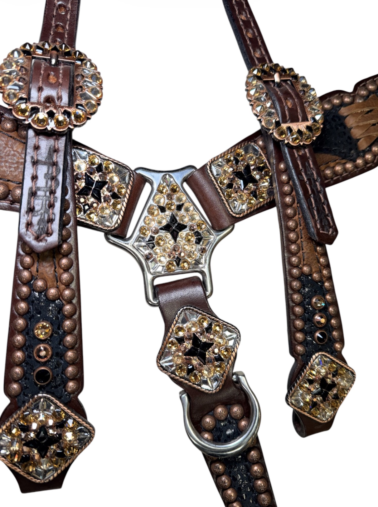 Rockn’ Wilsons Black Cheetah Over Brown w/ Cross Stitch - Image 3