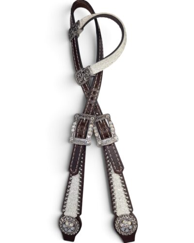 Rockn’ Wilsons Chunky White Glitter Headstall