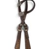 Rockn’ Wilsons Copper Frosted Gator Headstall w/ Turquoise