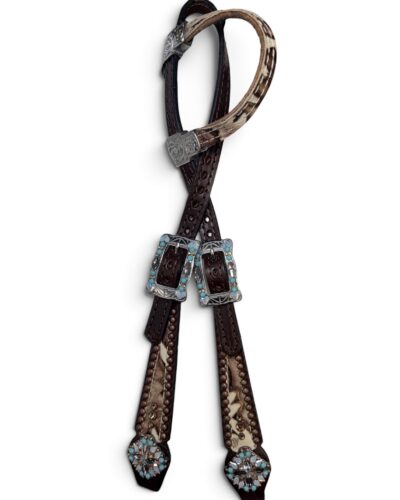Rockn’ Wilsons White Laredo Headstall w/ Turquoise