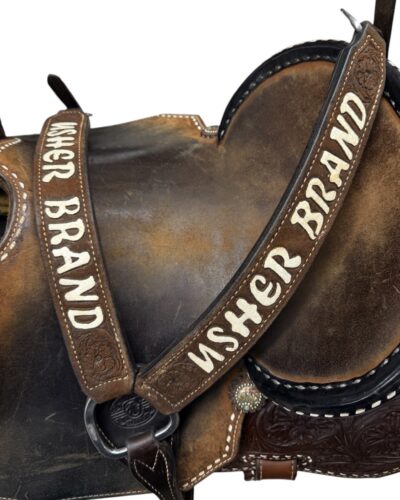 Used 15’’ Branded Usher Barrel Saddle - Image 2