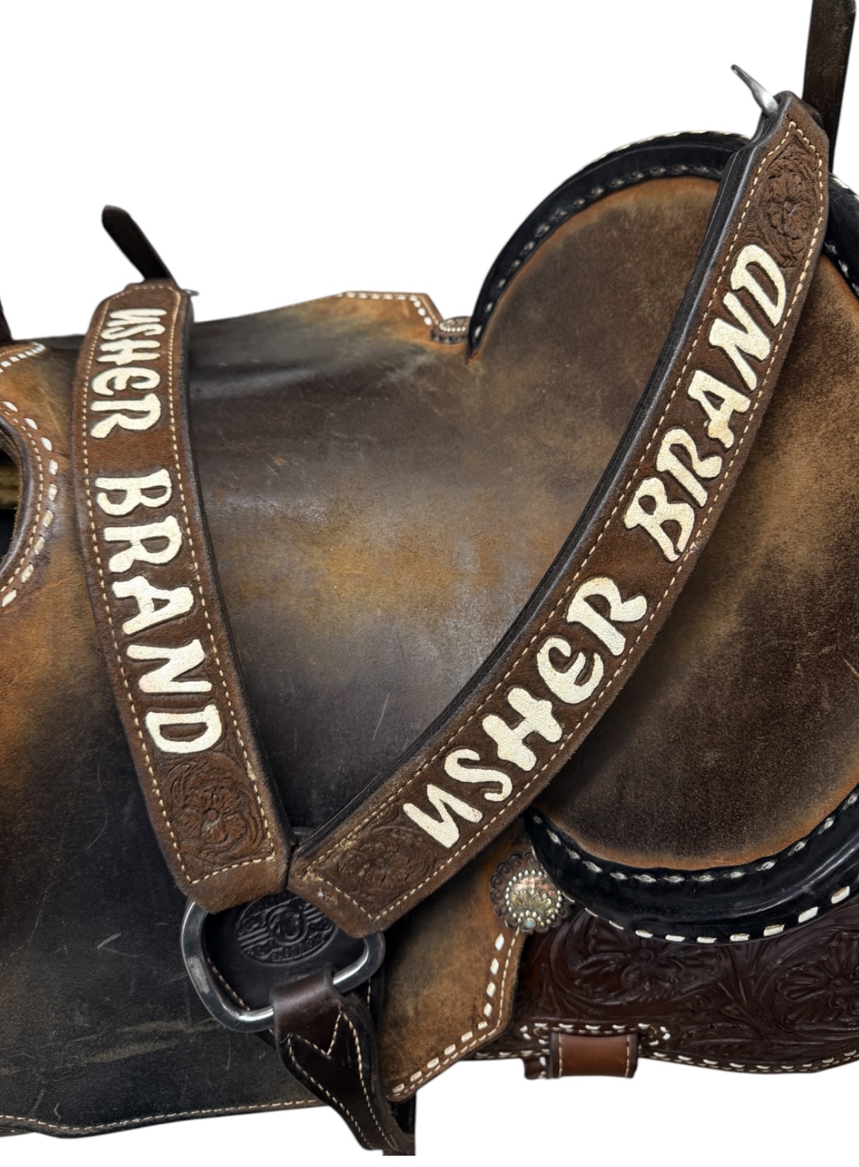 Used 15’’ Branded Usher Barrel Saddle - Image 2