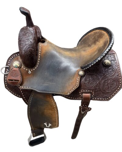 Used 15’’ Branded Usher Barrel Saddle - Image 3