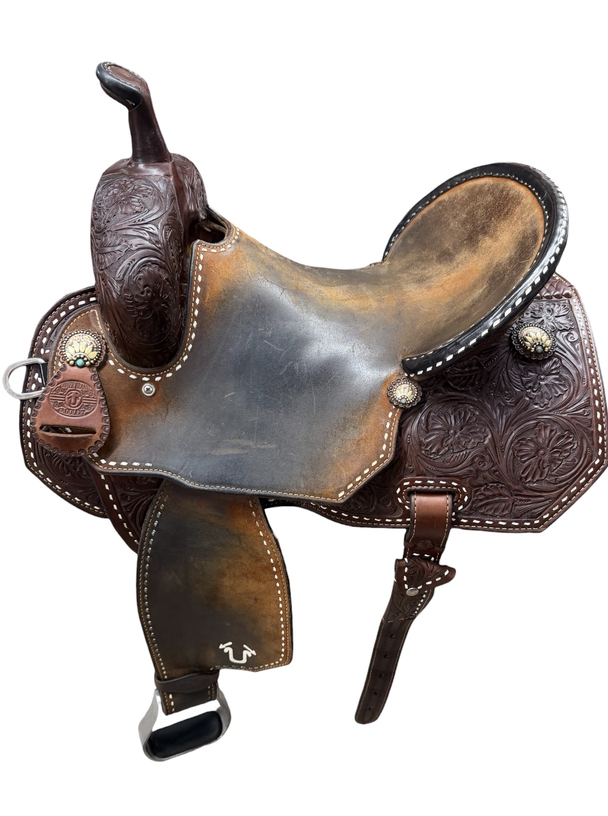 Used 15’’ Branded Usher Barrel Saddle - Image 3