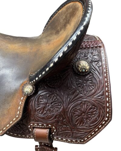Used 15’’ Branded Usher Barrel Saddle - Image 4