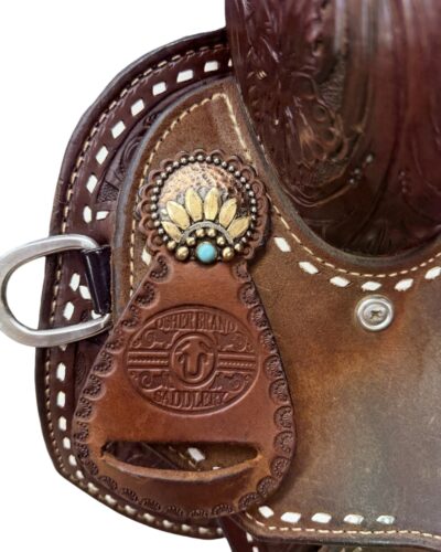 Used 15’’ Branded Usher Barrel Saddle - Image 5