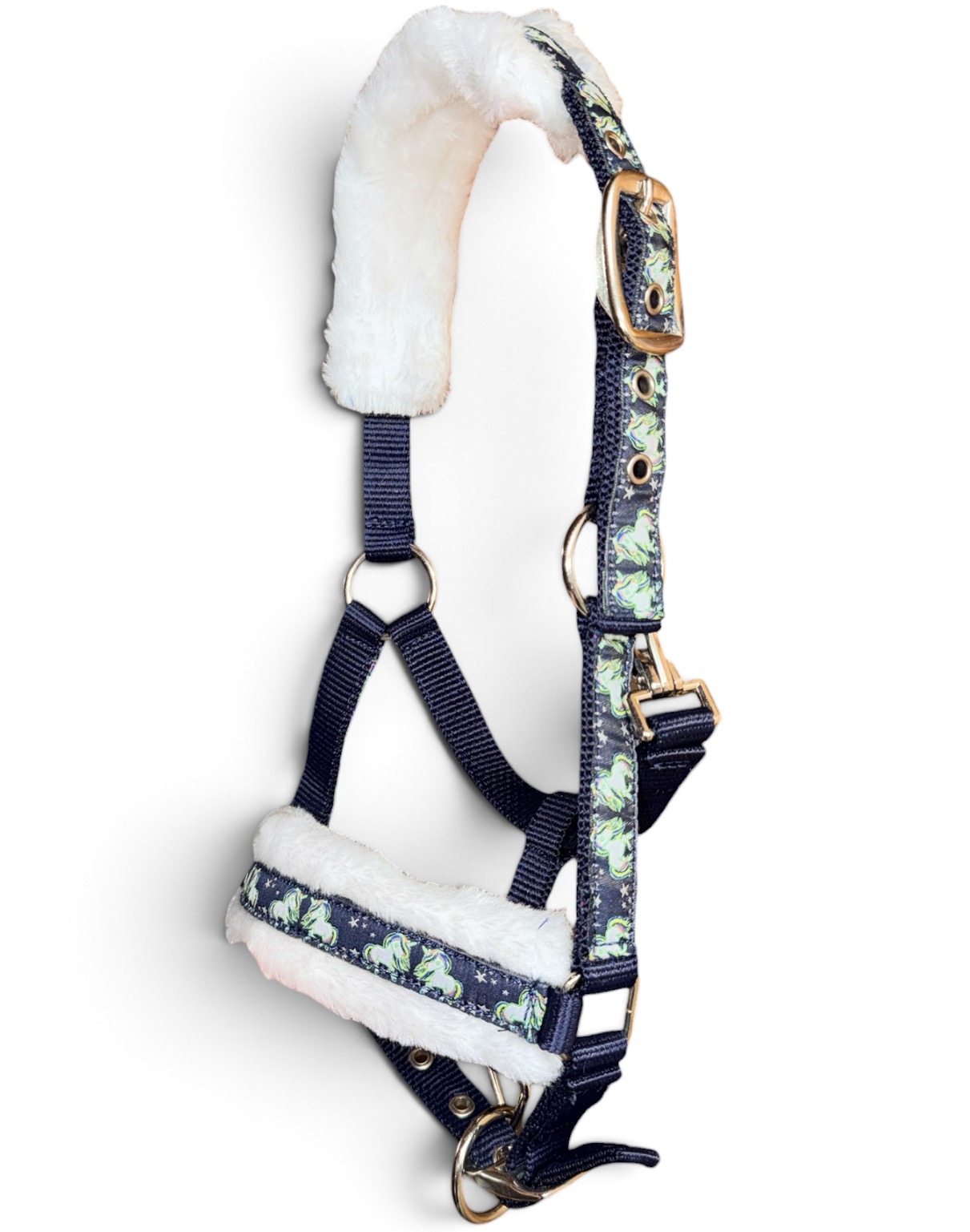 Pony Sized Fleece Lined Unicorn Halters - Image 3