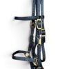 Black Nylon Halter Bridle w/ Split Reins