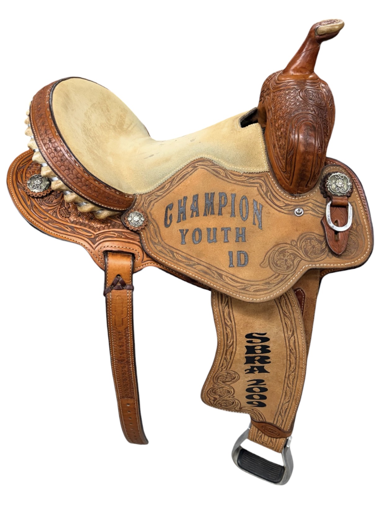 Used 13.5’’ Charmayne James Trophy Barrel Saddle - Image 2