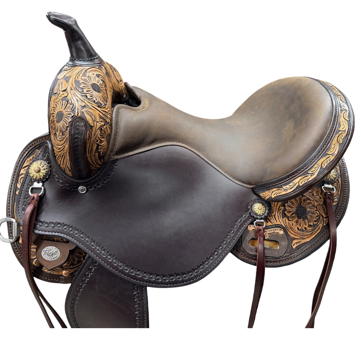 16’’’ Circle Y Sunflower Flex2 Trail Saddle - Image 3