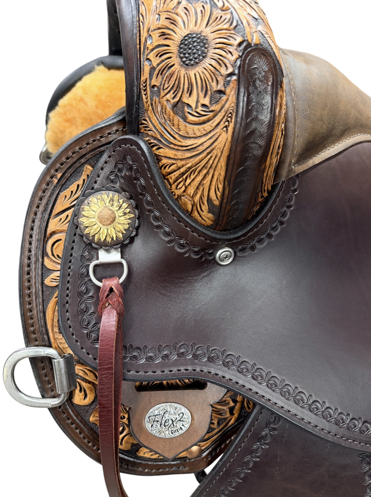 16’’’ Circle Y Sunflower Flex2 Trail Saddle - Image 4