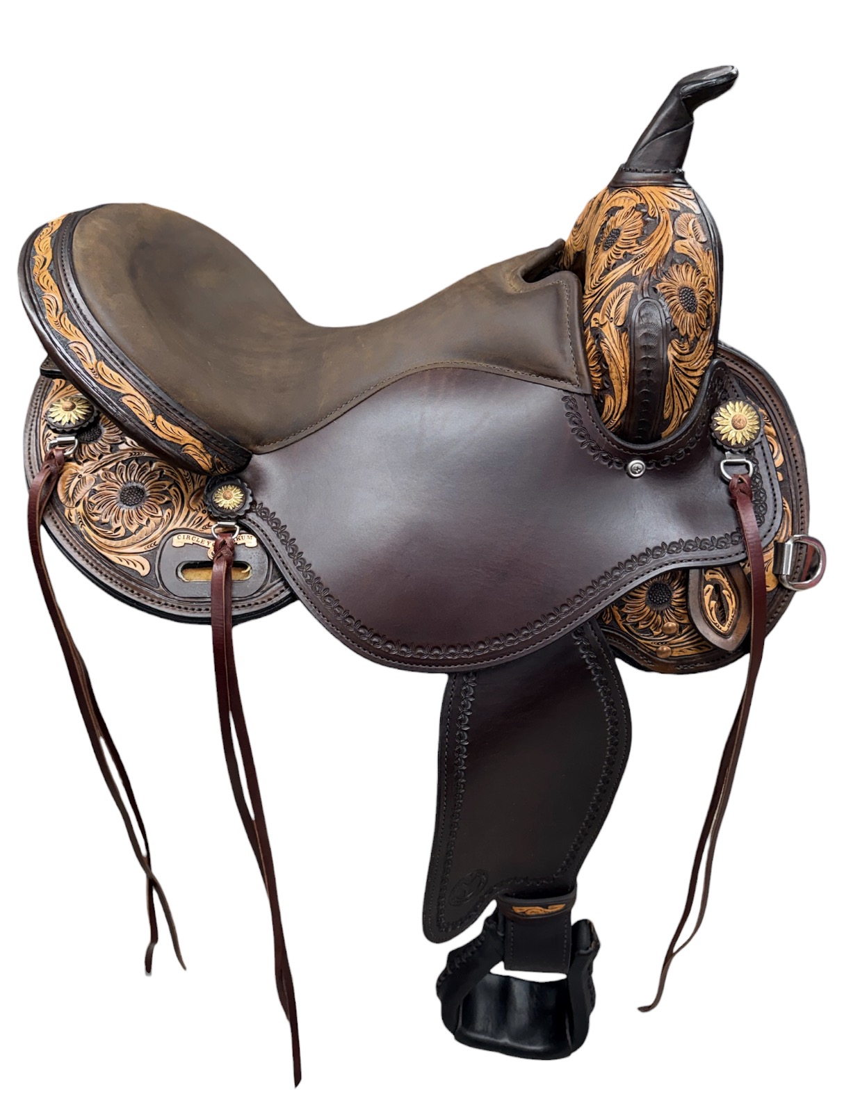 16’’’ Circle Y Sunflower Flex2 Trail Saddle - Image 9