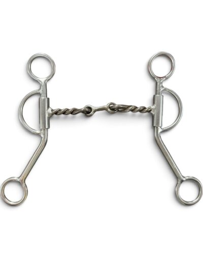 Red River Bit Co. 3pc Twisted Wire Dogbone Snaffle Bit