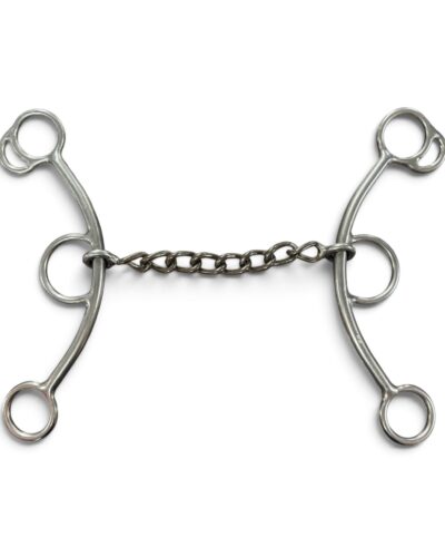 Red River Bit Co. Long Shank Chain Mouth Gag Bit