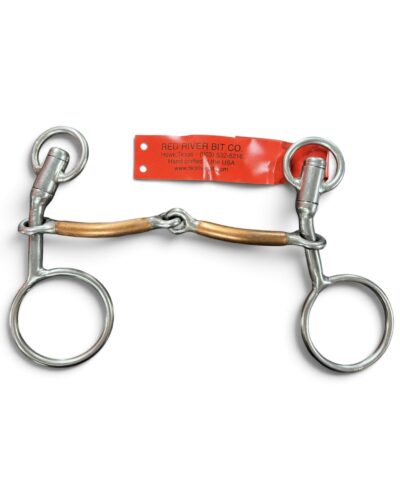 Red River Bit Co. Short Shank Copper Snaffle Gag Bit