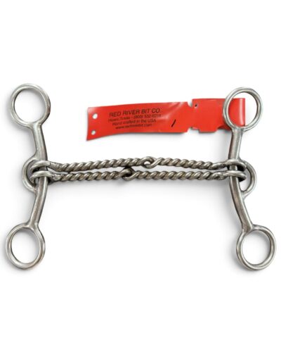Red River Bit Co. Double Thin Twisted Wire Short Shank Gag Bit