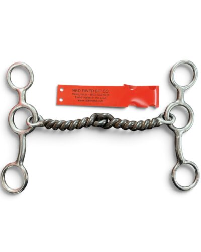 Red River Bit Co. Large Twisted Wire Short Shank Jr Cowhorse Bit