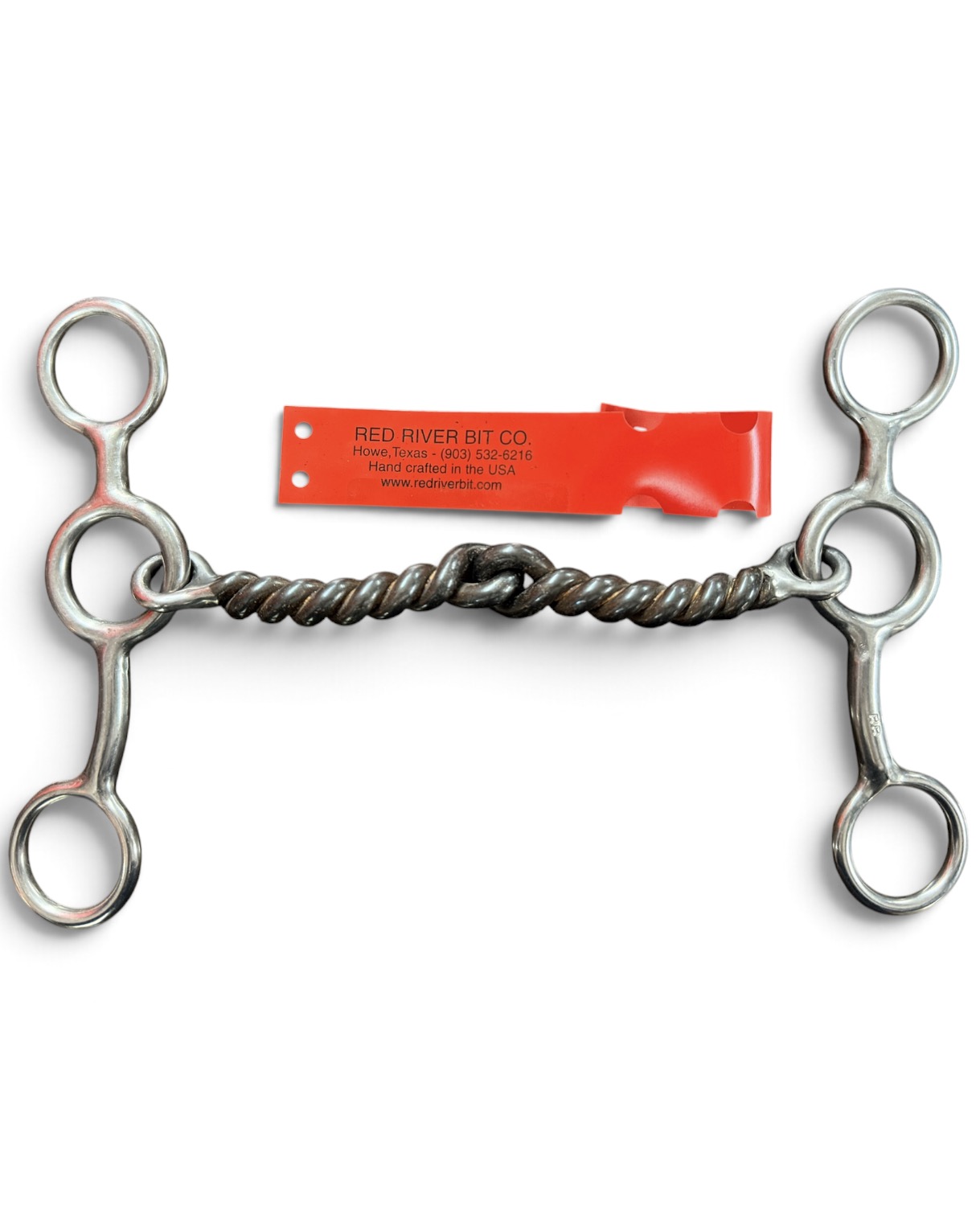 Red River Bit Co. Large Twisted Wire Short Shank Jr Cowhorse Bit
