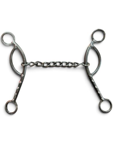 Red River Bit Co. Long Shank Chain Mouth Gag Bit