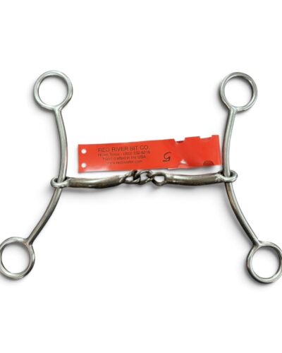Red River Bit Co. Snaffle & Chain Simplicity Shank Gag Lifter Bit