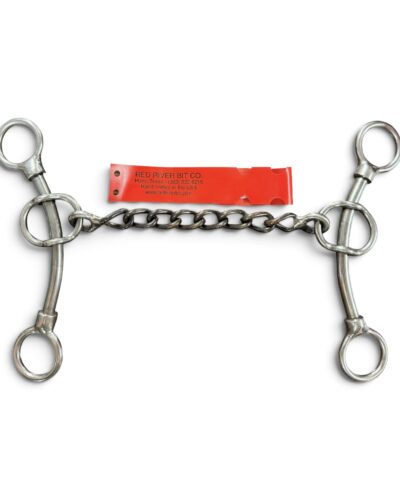 Red River Bit Co. Short Shank Chain Mouth Double Gag Bit
