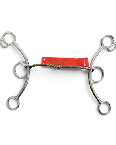 Red River Bit Co. Thin Twisted Wire Long Shank Gag Bit